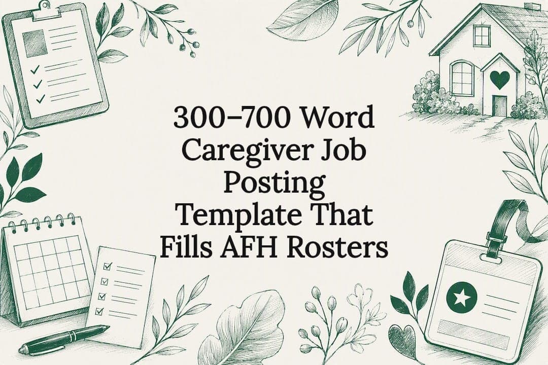 Featured image for 300–700 Word Caregiver Job Posting Template That Fills AFH Rosters