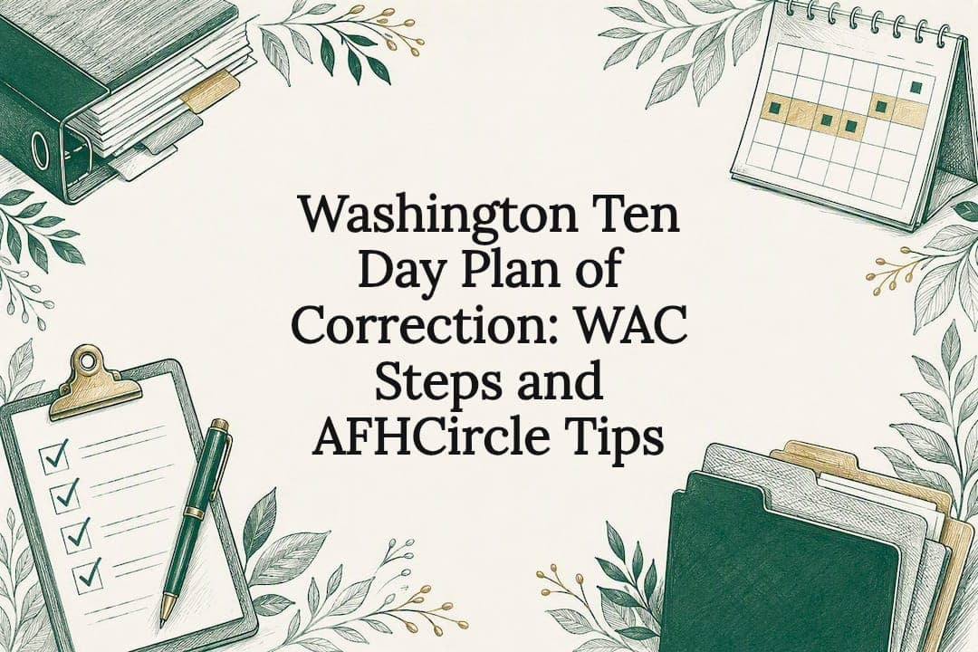 Featured image for Washington Ten Day Plan of Correction: WAC Steps and AFHCircle Tips